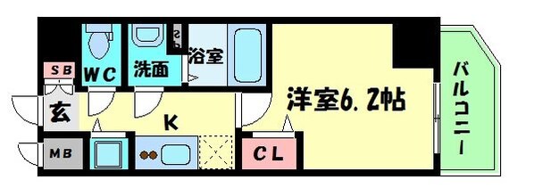 プレサンス北堀江　の物件間取画像